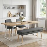  Klupa s dvostrukim slojem Tamnosiva 110 x 40 x 47 cm Tkanina | shoptok.hr