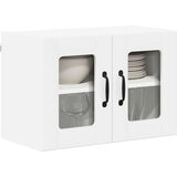 vidaXL Stenska kuhinjska omarica s polico 2 pcs Visok sijaj bela | Shoptok.si