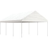 vidaXL Paviljon s streho bel 6,69x4,08x3,22 m polietilen Cene