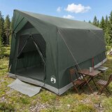  Tunelski šator s krovom Vojska zelena 8 osoba Poliester i čelik | shoptok.hr