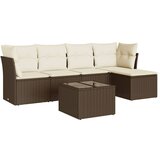 Maison Chic Seti vrtnega pohištva - Vrtna garnitura - Vrtni pohištvo set 6-delna z blazinami rjav poli ratan, (21806359) | Shoptok.si