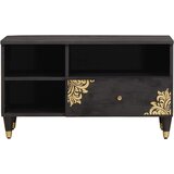 TV ormar s ladicama Crna 80 x 33 x 46 cm Čvrsto drvo manga | shoptok.hr