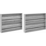  Polica za časopise s policom 2 pcs Siva Sonoma 100 x 12 x 70 cm | shoptok.hr