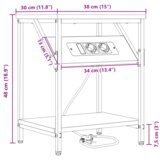vidaXL Noćni Ormari 2 pcs sonoma hrast 38 x 30 x 48 cm | shoptok.hr