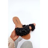 Boto FS1 Women's Flat Sandals with Fringes Black Rialle | Shoptok.si