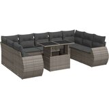  10-dijelni set vrtnih sofa od poliratana s jastucima sivi | shoptok.hr
