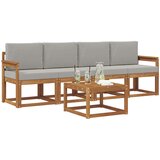  Set vanjskih sofa s jastukom 5 pcs Prirodna i svijetlo siva | Eponuda.com