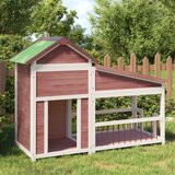vidaXL Kućica za pse boja kave 143 x 60 5 x 109 cm od masivne borovine | shoptok.hr