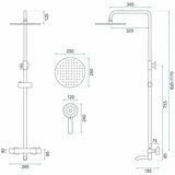 REA Bath Tuš set s termostatom Lungo Titan | Shoptok.si