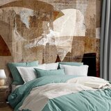  Foto tapeta - Geometric abstraction with shapes - composition in brown colours 490x350 Samoljepljiva | shoptok.hr