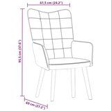vidaXL Relaksacijski stol Cream Velvet | Shoptok.si