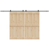 vidaXL Komplet opreme za drsna vrata 183 cm jeklo črne barve | Shoptok.si