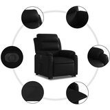  Električni naslonjač na podizanje od umjetne kože crni | shoptok.hr
