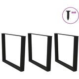  Noge za blagovaonski stol V-oblik 3 kom Crne 100 x (72-73,3) cm Čelik | shoptok.hr