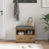  Klupa za hodnik s jastukom Umjetnički hrast 60 x 38 x 46 cm | shoptok.hr