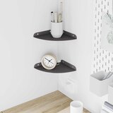  Lebdeća polica s policom s pohranom 2 pcs Crna 18 x 18 x 2 cm | shoptok.hr