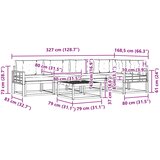  Set vanjskih sofa 6 kom. Bijela i krem Poliester | shoptok.hr