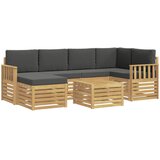  Set vanjskih sofa 7 kom. Bijela i antracit Poliester | shoptok.hr
