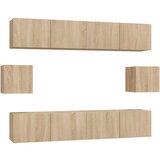  6-dijelni set TV ormarića boja hrasta sonome konstruirano drvo | shoptok.hr