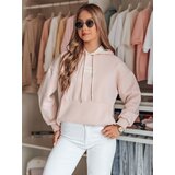 DStreet Bluza damska oversize z kapturem MINMIN LOVE różowa | Shoptok.si