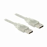 kabel USB A-A 1,5m dvojno oklopljen transparent 83888