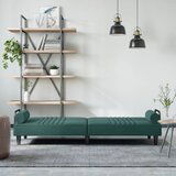 The Living Store Raztegljiv kavč z naslonjali za roke temno zelen žamet - Raztegljiv Kavč, (21494030) | Shoptok.si