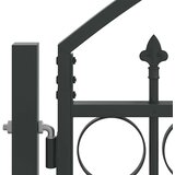  Ogradna vrata ASSEN 301 x 200 cm Čelik Siva Može se zaključati | shoptok.hr
