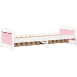  Dnevni krevet s 2 ladice bez madraca IRUN bijelo&roza 90x200 cm | Eponuda.com