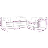  2-dijelni set sofa s jastucima smeđi od tkanine | shoptok.hr