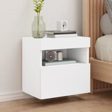  The Living Store Stenska TV omarica z LED lučkami bela 40x30x40 cm - TV Stenska Omarica, (21499037) Cene