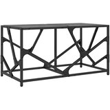  Stolić za kavu s crnom staklenom površinom 78,5x40x41 cm čelik | shoptok.hr