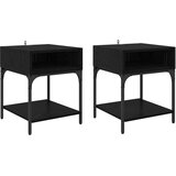  Noćni ormarić 2 pcs Crni hrast 40 x 40 x 50 cm | Eponuda.ba