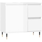 Maison Chic Kopalniška omarica - Kopalniški kabinet visok sijaj bela 65x30x190 cm inženirski les, (21794483) Cene