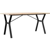  Blagovaonski stol Y-oblika 160x80x75,5 cm od borovine i čelik | shoptok.hr