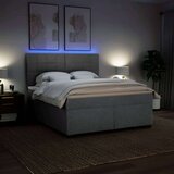 vidaXL Krevet s oprugama i madracem svjetlosivi 180x200 cm od tkanine | shoptok.hr