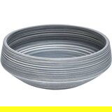 Nadgradni Nadpultni umivalnik siv okrogel Φ41x14 cm keramika | Shoptok.si
