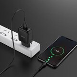 Hoco pametni hišni polnilec N2 z USB vtičem in s polnilnim kablom Micro USB 2,1A - črn | Shoptok.si