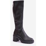 VINCEZA Knee High Eco Leather Heeled Boots | shoptok.hr
