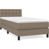  Krevet s oprugama i madracem smeđesivi 90x190 cm od tkanine | shoptok.hr