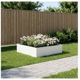 vidaXL Vrtna saksija Bijela 80 x 80 x 30 cm Čelična vrata - Bijela 80 x 80 x 30 cm 1 | shoptok.hr