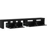 TV ormar 2 pcs Crni hrast 260 x 37 x 40 cm Konstruirano drvo | shoptok.hr