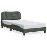 Maison Chic Posteljni okvir - Enojna postelja - Postelja za odrasle brez vzmetnice temno siv 100x200 cm blago-J7824, (21761516) Cene