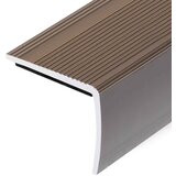  Rubnjaci za stepenice L-oblika 15 kom aluminijski 100 cm smeđi | shoptok.hr