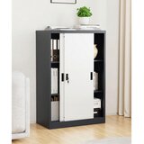 MID.YOU ARHIVSKA OMARA antracit, bela | Shoptok.si