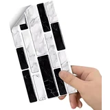 3D Tapeta Samolepljiva 24 kom - Bijela / Crna
