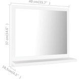  Kopalniško ogledalo belo 40x10,5x37 cm iverna plošča, (20580109) | Shoptok.si