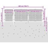  Mrežasta vrtna vrata antracit 400x125 cm pocinčani čelik | shoptok.hr