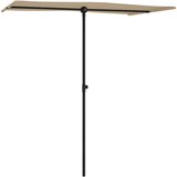 Vrtni suncobran s aluminijskim stupom 180 x 110 cm smeđesivi | shoptok.hr
