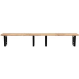  Zidna polica za umivaonik od čelika i masivnog bagremovog drva Smeđa 160 x 50 x 2 cm | Shoptok.si