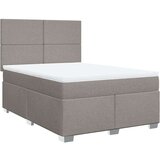 vidaXL Box spring postelja z vzmetnico taupe 140x190 cm blago, (21321572) | Shoptok.si